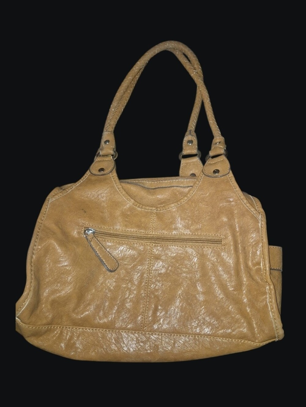 Trevis Classic Tan Leather Tote Handbag